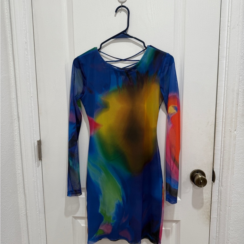 Zara Multicolor Abstract Dress